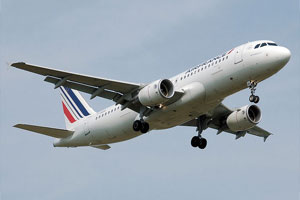 Imagem externa de um avio da Air France
